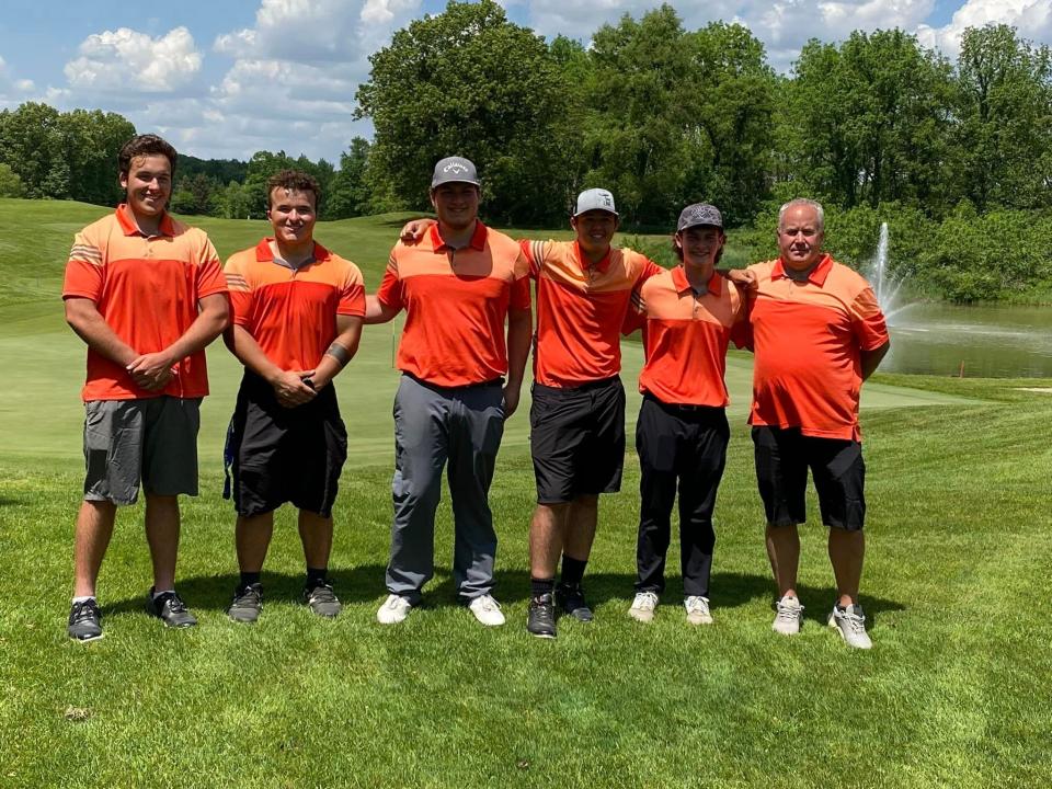 Jonesville boys golf and head coach Mike Beatty participated in the regional championships held at the Medalist Golf Course.  Jonesville took sixth overall as a team.