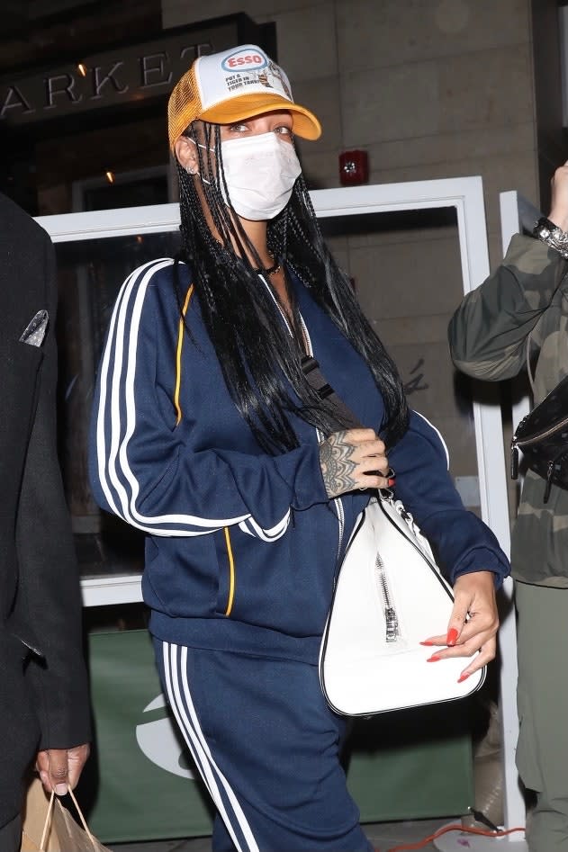 Rihanna in an Esso trucker hat