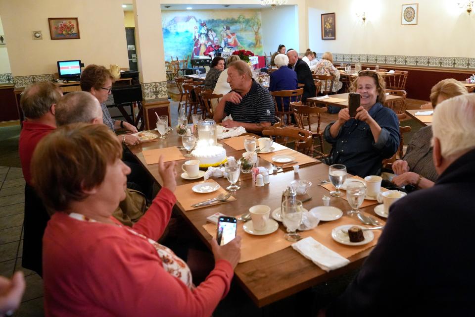 Customers dine for brunch at Polonez Restaurant in St. Francis and make some final memories of the restaurant before it closes in late September.