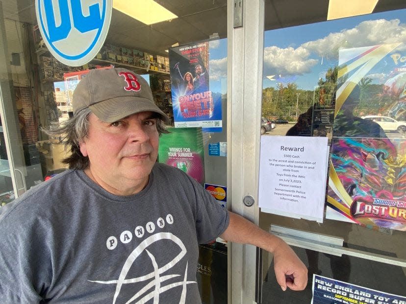 Don Berrios, owner of Toys From The Attic, a sports cards and collectible store in Somersworth, is offering a $500 reward for information that leads to the arrest and conviction of the individual who broke into his store and stole $10,000 worth of merchandise on July 3.