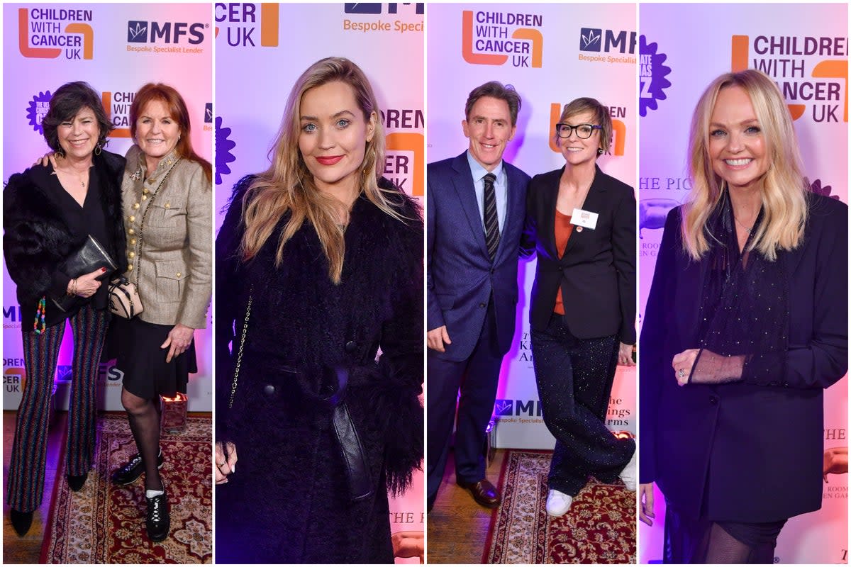 Sarah Standing and Sarah Ferguson, Laura Whitmore, Rob Brydon and Jo Elvin, and Emma Bunton (Dave Benett)