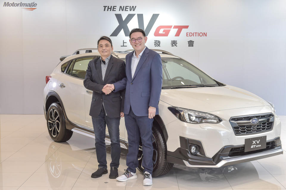 全新 XV GT Edition 係由陳唱集團副董事長兼任董事總經理陳駿鴻先生(圖右)，延攬前 Subaru 全球先進設計總監小林正彥 Masahiko Kobayashi(圖左)先生操刀設計，也是意美汽車集團與日本 Giken Co. Ltd 技研株式會社共同打造的首款作品。