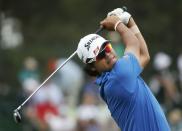 Hideki Matsuyama of Japan tees off on the 13th hole during the first round of the U.S. Open Championship golf tournament in Pinehurst, North Carolina, June 12, 2014. REUTERS/Mike Segar