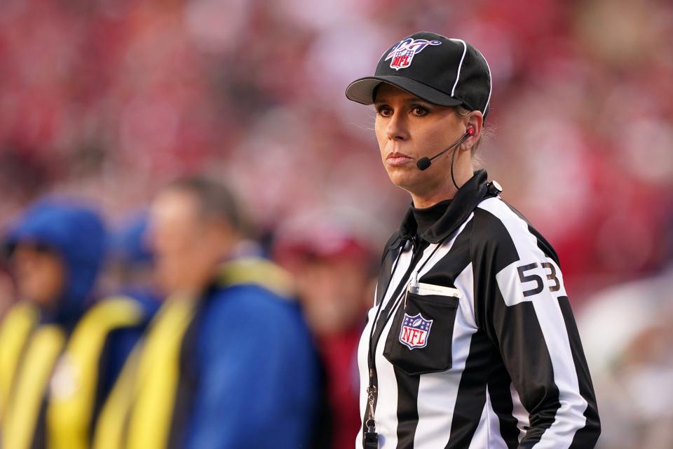 <p>Sarah Thomas will be a down judge at Super Bowl LV in Tampa Bay</p> (Getty Images)