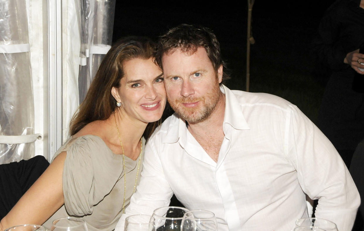 Brooke Shields and Chris Henchy on August 1, 2008. (Patrick McMullan / Getty Images)