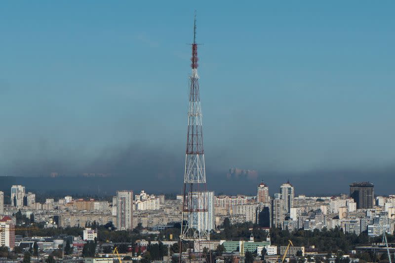 Russian missile strikes in Kyiv