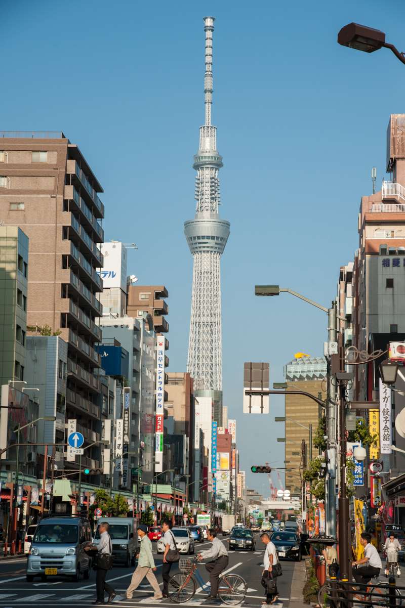 20140730-東京晴空塔（直幅）。（顏麟宇攝）