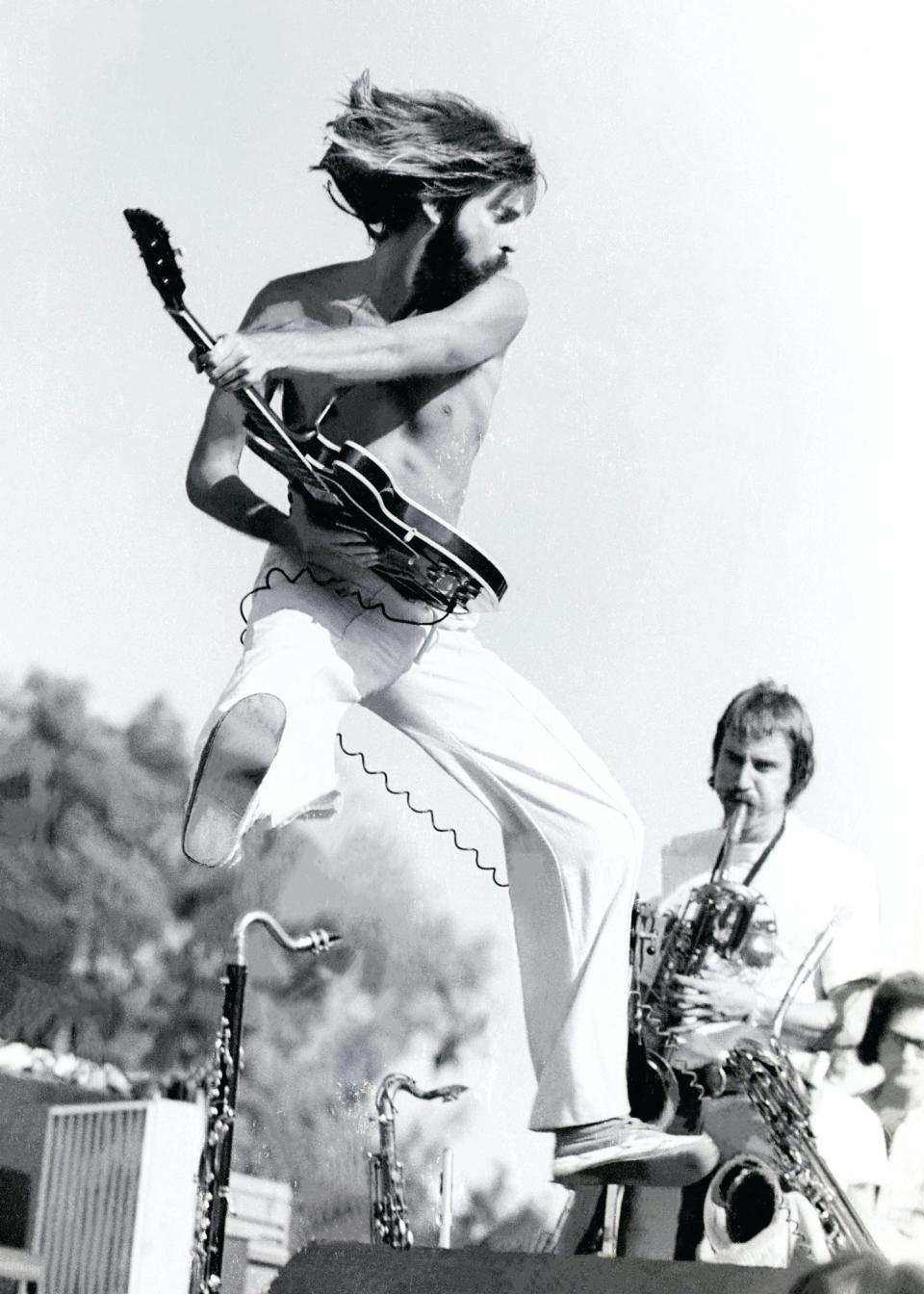 Kenny Loggins performed at the Santa Barbara County Bowl in 1975 with Don Roberts of Loggins & Messina. "I was reluctant to take off my shirt in public, so this must have been a really hot day," Loggins writes in his memoir.