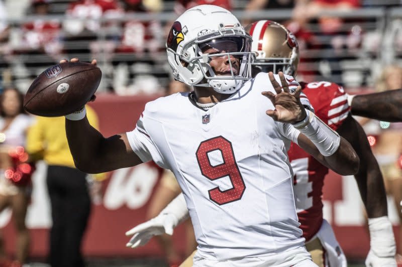 Quarterback Joshua Dobbs joined the Minnesota Vikings earlier this season in a trade from the Arizona Cardinals. File Photo by Terry Schmitt/UPI