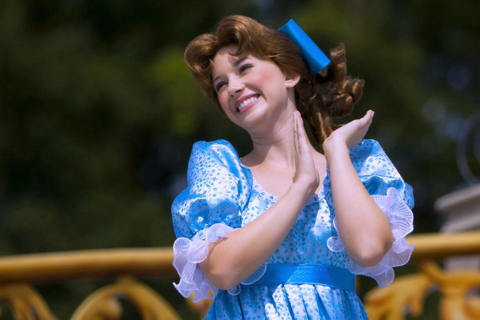Sarah Daniels portrayed a variety of face and fur characters at Disney World, including Wendy.