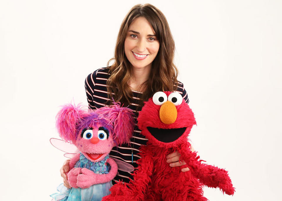 Sara Bareilles, Abby Cadabby and Elmo 