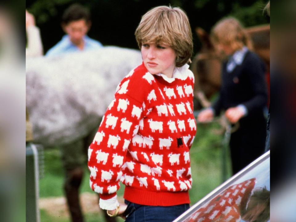 Prinzessin Diana in ihrem berühmten Schafpullover. (Bild: Tim Graham Photo Library via Getty Images)