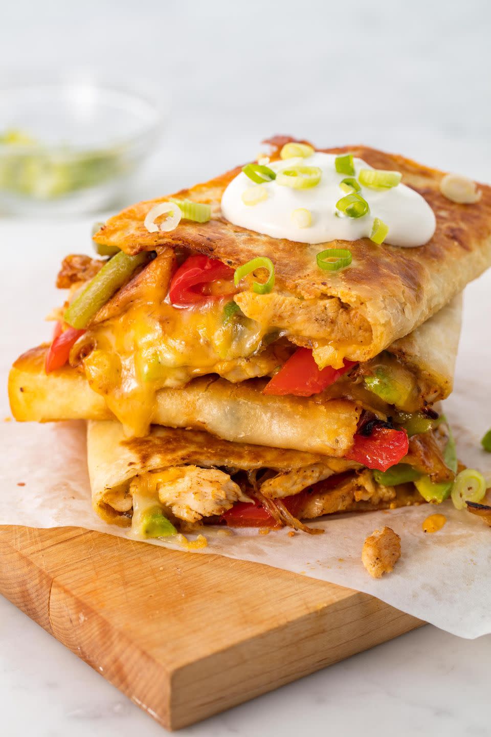 <p>You don't <em>really</em> need a recipe to make this insanely popular <a href="https://www.delish.com/cooking/g1393/traditional-mexican-food-0710/" rel="nofollow noopener" target="_blank" data-ylk="slk:Mexican;elm:context_link;itc:0;sec:content-canvas" class="link ">Mexican</a> dish: simply top a tortilla with cheese (and whatever else you've got), then fold it in half and cook until the tortilla is crispy and the cheese is melty. If you <em>are</em> looking for some guidance, especially in cooking up some quick and easy chicken to stuff inside, though, this recipe won't let you down.</p><p>Get the <strong><a href="https://www.delish.com/cooking/recipe-ideas/recipes/a54465/easy-chicken-quesadilla-recipe/" rel="nofollow noopener" target="_blank" data-ylk="slk:Chicken Quesadilla recipe;elm:context_link;itc:0;sec:content-canvas" class="link ">Chicken Quesadilla recipe</a>.</strong></p>