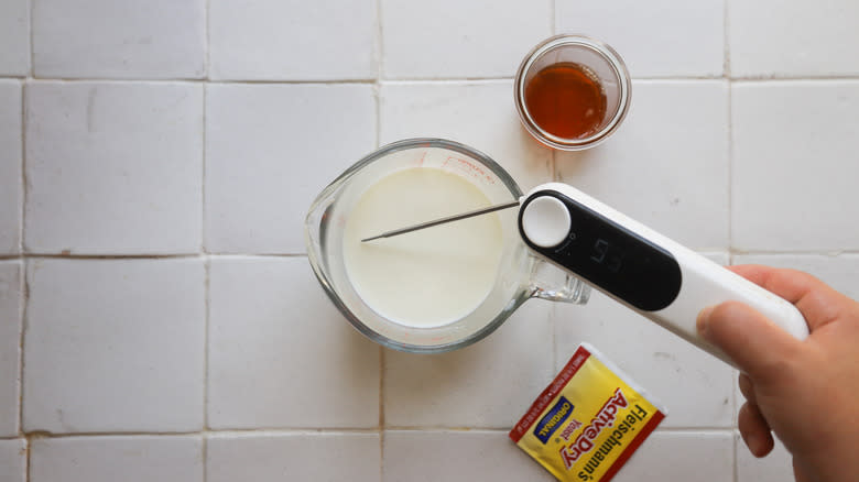 Temping cold milk for yeast