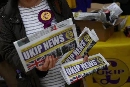 UKIP supporters campaign in Elm Park, Britain May 20, 2017. REUTERS/Neil Hall