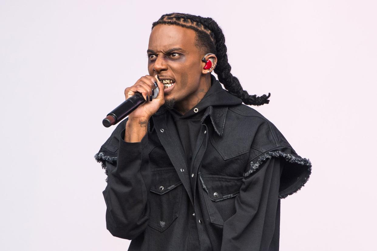 Playboi Carti performs on the main stage during Day 2 of Wireless Festival 2022 at Crystal Palace Park on July 02, 2022 in London, England.