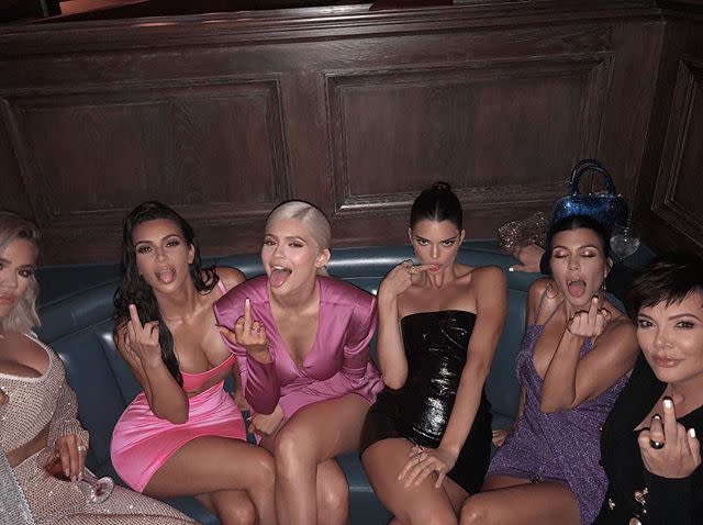 5) Kim, Khloe, Kourtney, Kylie and Kendall and Kris, August 2018