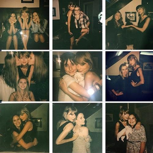 Photo booth images from taylor swift's party