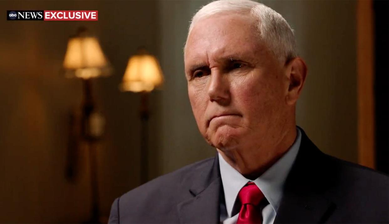 EXCLUSIVE: "The president's words were reckless," Mike Pence tells @DavidMuir of Trump’s words on Jan. 6, saying they "endangered me and my family and everyone at the Capitol building."