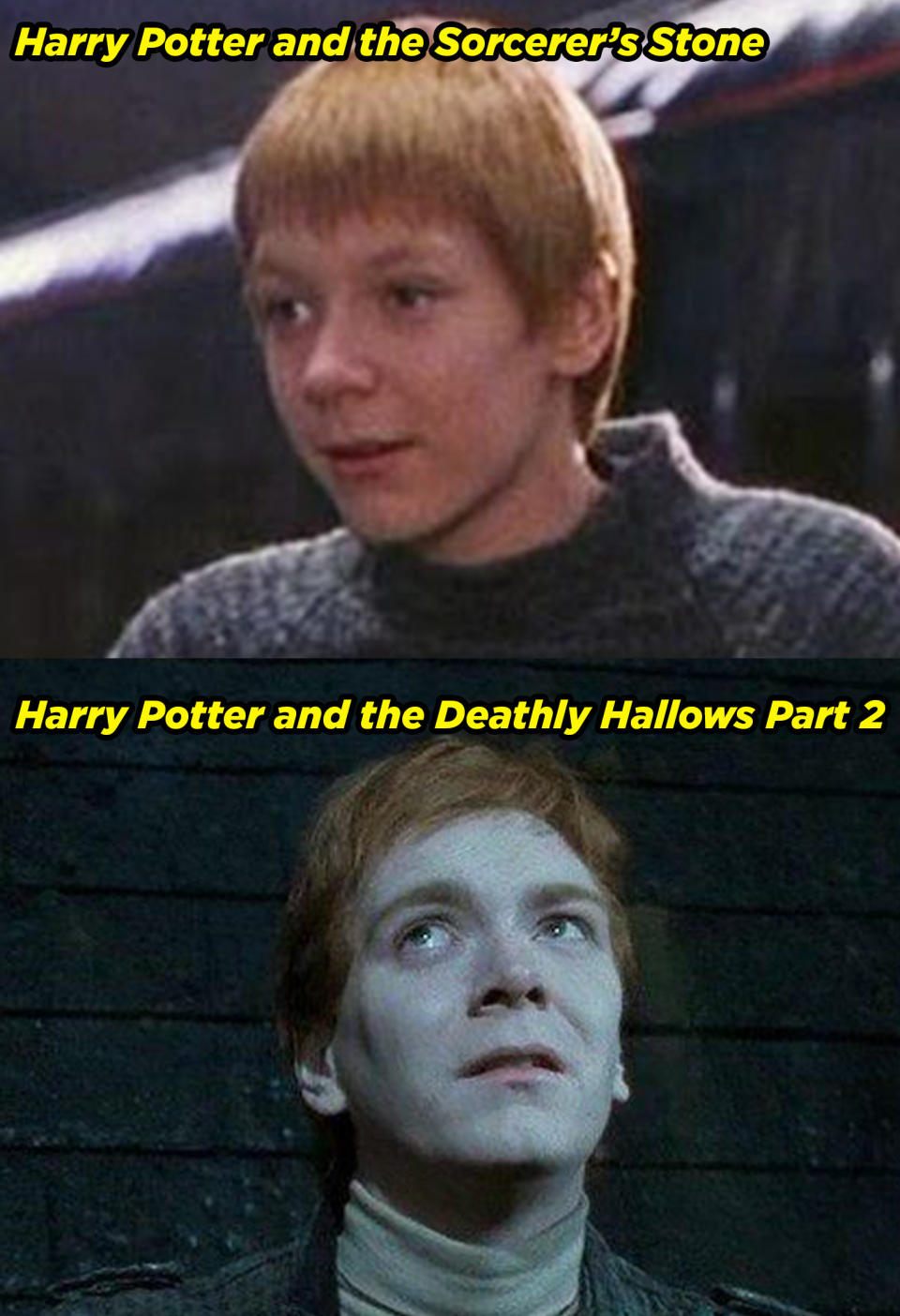 James Phelps in the Sorcerer's Stone and Deathly Hallows Part 2