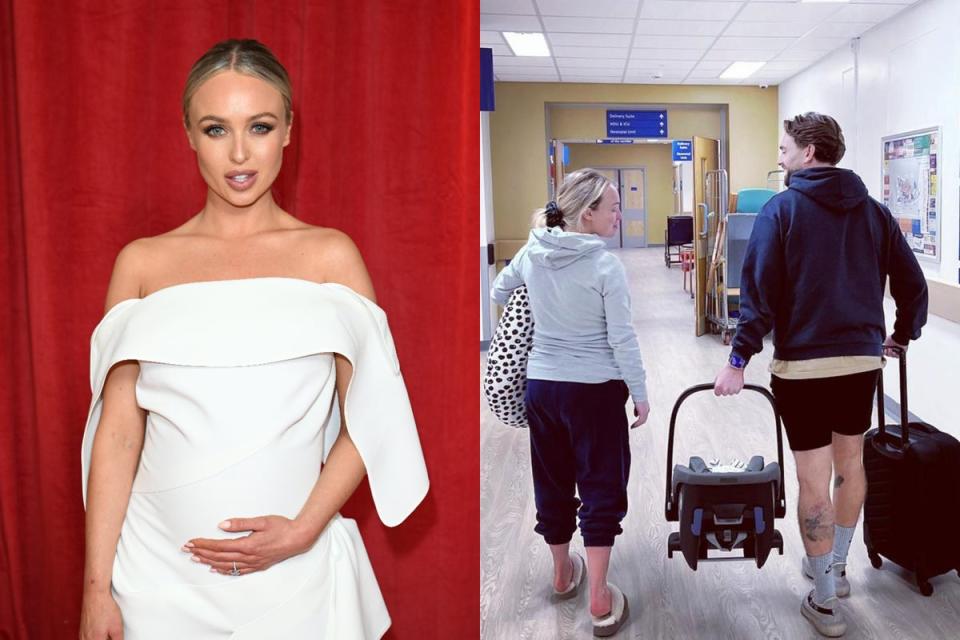 Jorgie Porter has announced she has given birth to baby Forest  (Getty / Instagram)