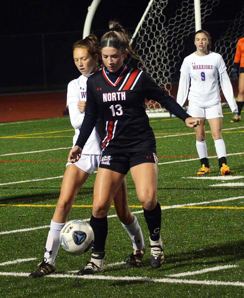 North Hagerstown senior Annie Smith (13) is The Herald-Mail's 2022 Washington County Girls Soccer Player of the Year.