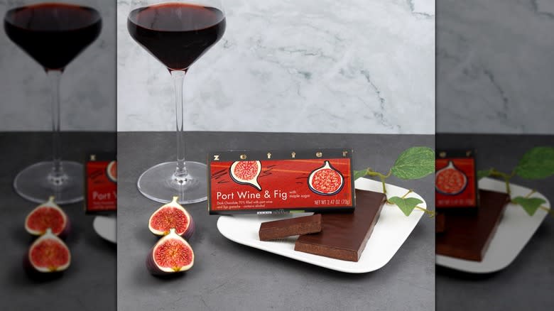 Zotter Chocolates bar with wine