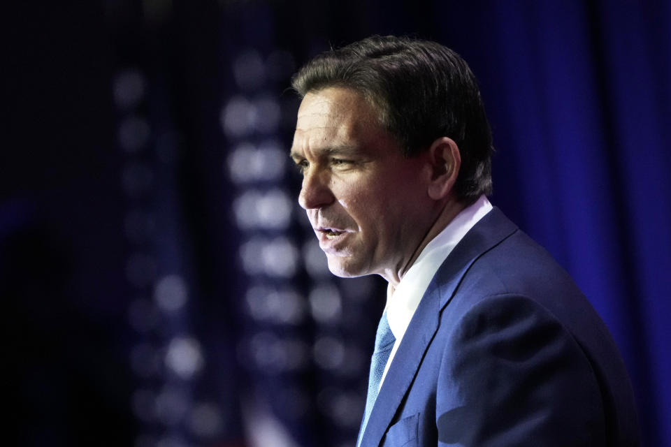 Gov. Ron DeSantis delivers remarks at the Faith and Freedom Road to Majority conference in Washington, D.C. (Drew Angerer / Getty Images)