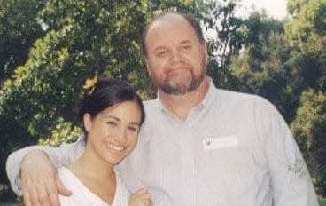 The Duchess with her estranged father Thomas Markle - TIM STEWART NEWS LIMITED 