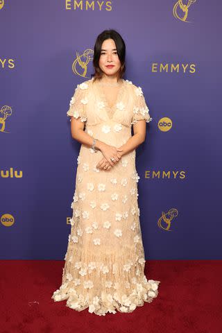 <p>Getty Images</p> Maya Erskine at the 2024 Emmy Awards.