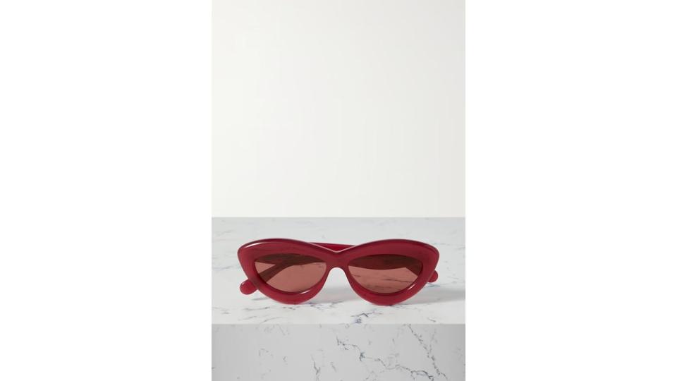 Inflated cat-eye acetate sunglasses