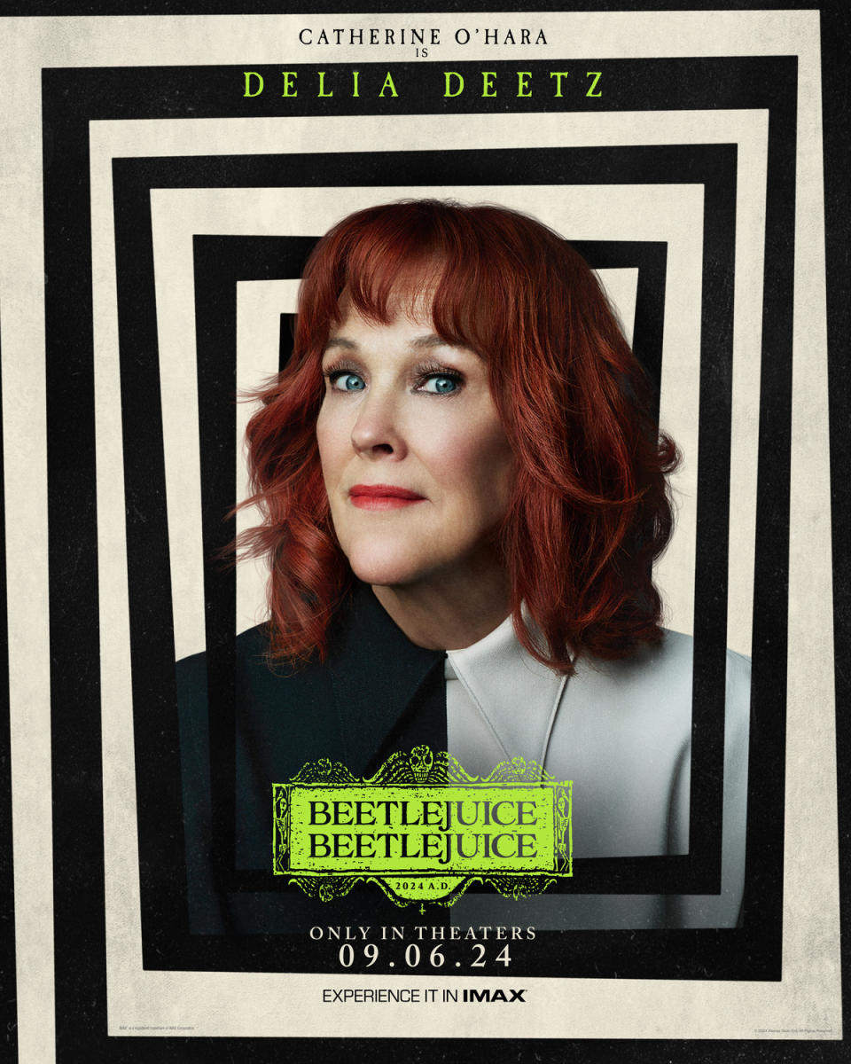 Catherine O'Hara's Beetlejuice Beetlejuice character poster