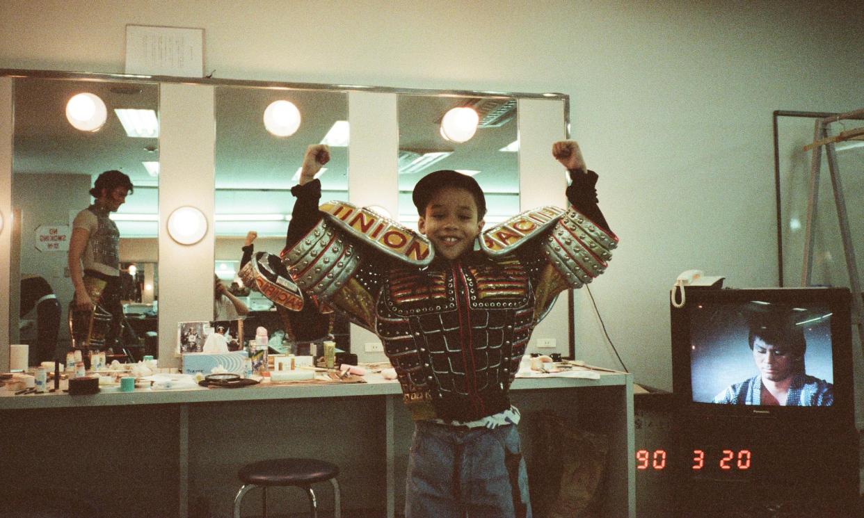 <span>A young Johny Pitts backstage at Starlight Express in Japan, 1990. Courtesy of Johny Pitts</span><span>Photograph: Johny Pitts</span>