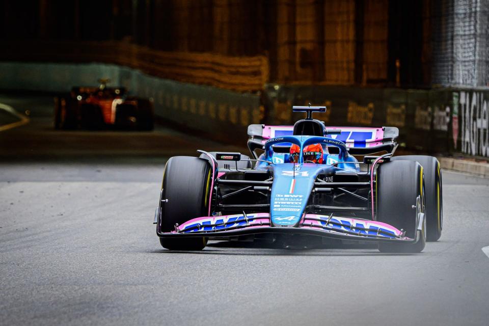 bwt alpine f1 team's french driver esteban ocon competes