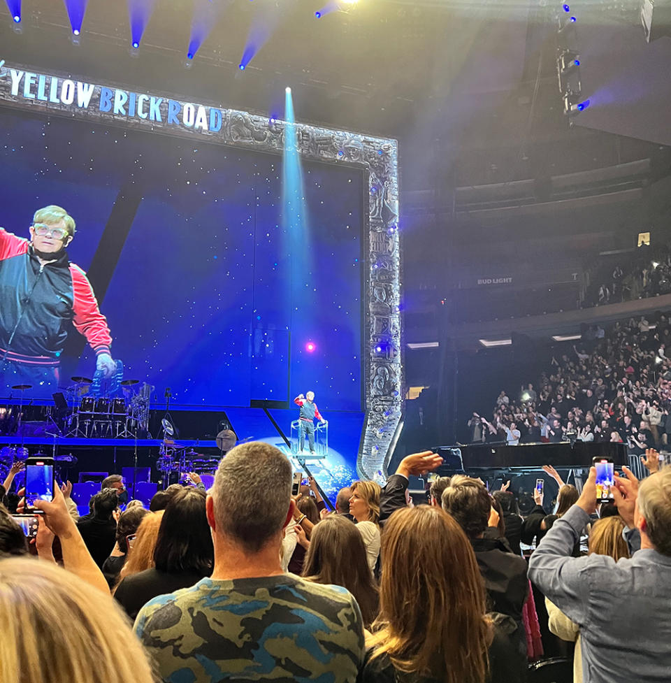 Elton John waves goodbye at New York’s Madison Square Garden.