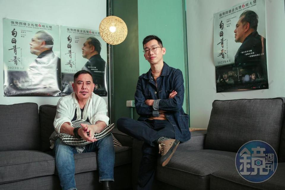 劉國瑞（右）拍《白日青春》，想找一個年紀和經歷都相符的演員，第一時間便想到黃秋生（左）。 