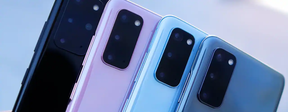 Samsung Galaxy 20 phones in many colors