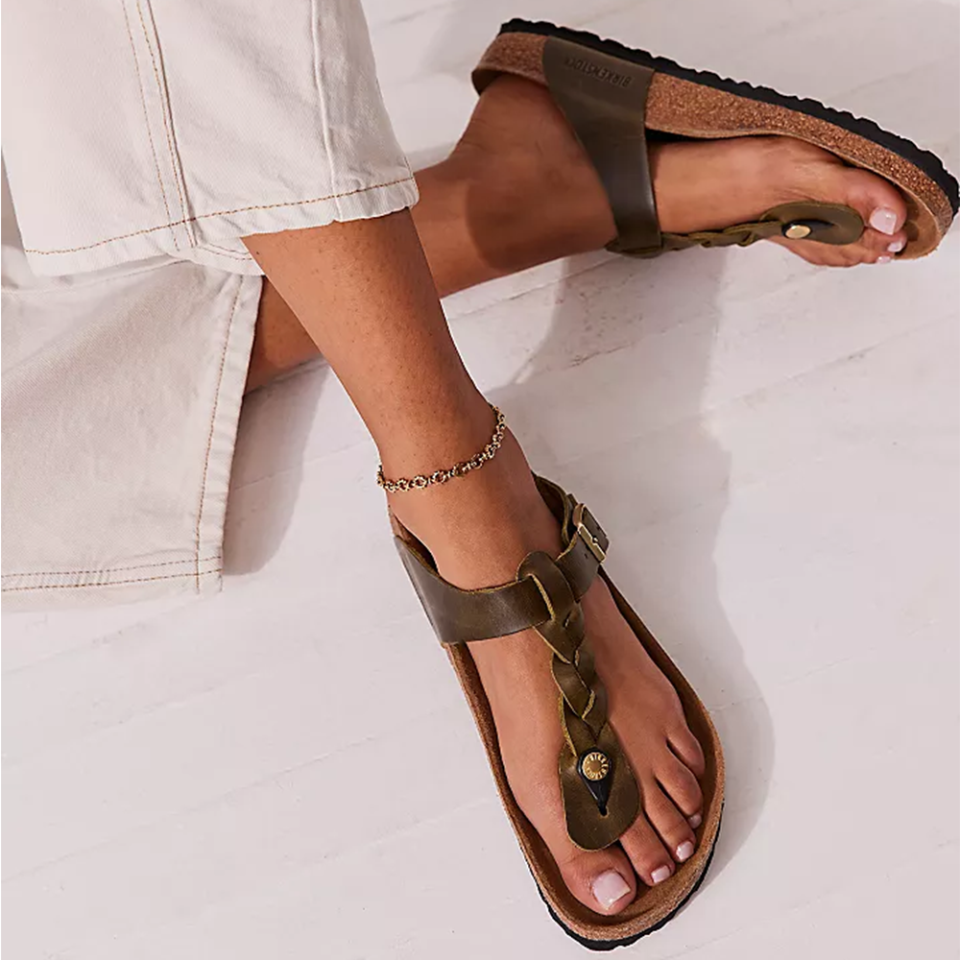 <p><a href="https://go.redirectingat.com?id=74968X1596630&url=https%3A%2F%2Fwww.zappos.com%2Fp%2Fbirkenstock-gizeh-braided-cognac-oiled-leather%2Fproduct%2F9612570&sref=https%3A%2F%2Fwww.oprahdaily.com%2Fstyle%2Fg44051457%2Fmost-comfortable-flip-flops%2F" rel="nofollow noopener" target="_blank" data-ylk="slk:Shop Now;elm:context_link;itc:0;sec:content-canvas" class="link ">Shop Now</a></p><p>Gizeh Braided [width:Regular]</p><p>zappos.com</p><p>$135.00</p><span class="copyright">Free People</span>