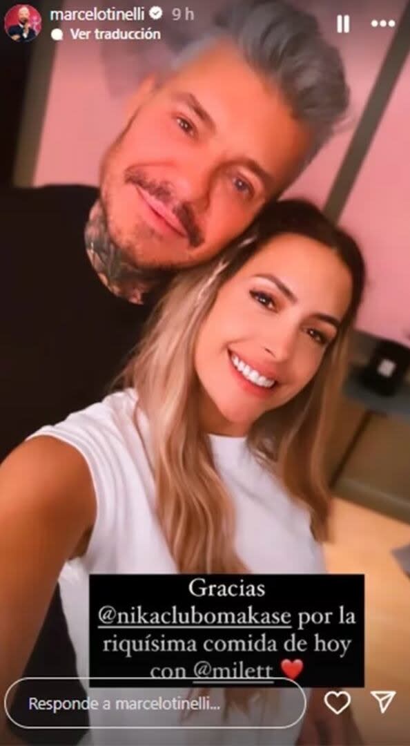 Marcelo Tinelli evidenció que su romance con la actriz continúa (Foto: Instagram @marcelotinelli)