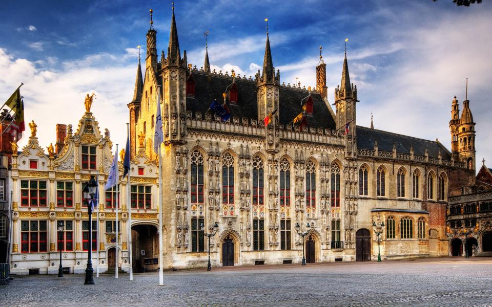 bruges, stadhuis, burg