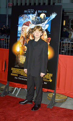 Rupert Grint at the New York premiere of Warner Brothers' Harry Potter and The Sorcerer's Stone