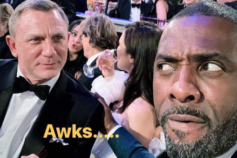 Golden Globes: Idris Elba fuels Bond rumours with Daniel Craig selfie