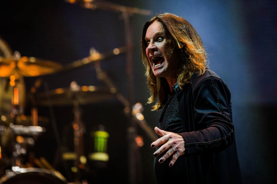 *Arquivo* SÃO PAULO, SP, 25.04.2015 - O cantor Ozzy Osbourne, do Black Sabbath, durante show em São Paulo. (Foto: Eduardo Anizelli/Folhapress)