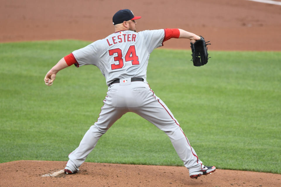 Jon Lester。（Photo by Mitchell Layton/Getty Images）