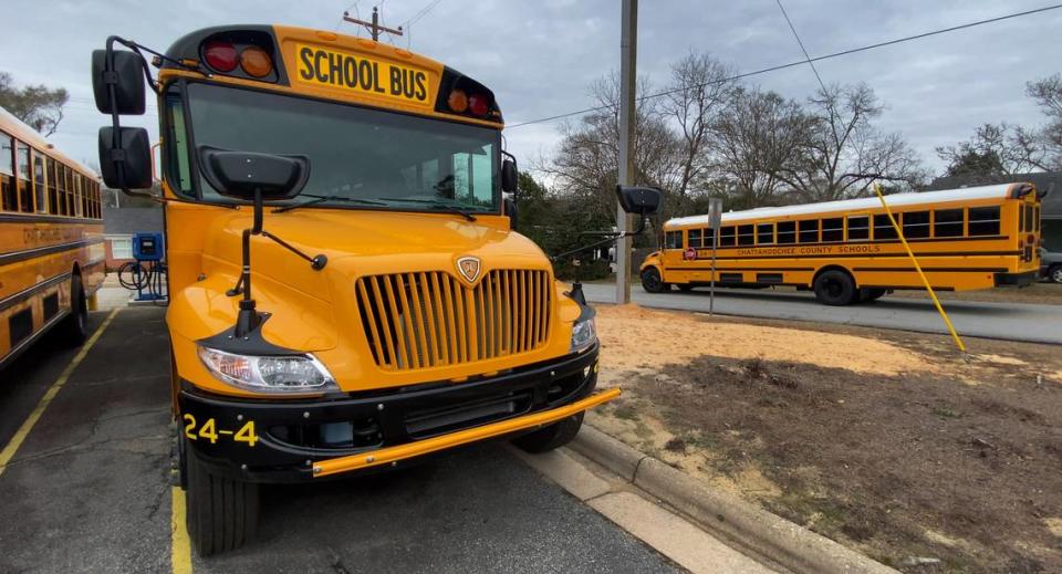 The Chattahoochee County School District recently received four new, electric school buses. 01/23/2024