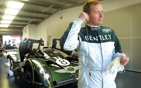 martin Brundle and bentley EXP-8 Le Mans racer - Credit: EPA