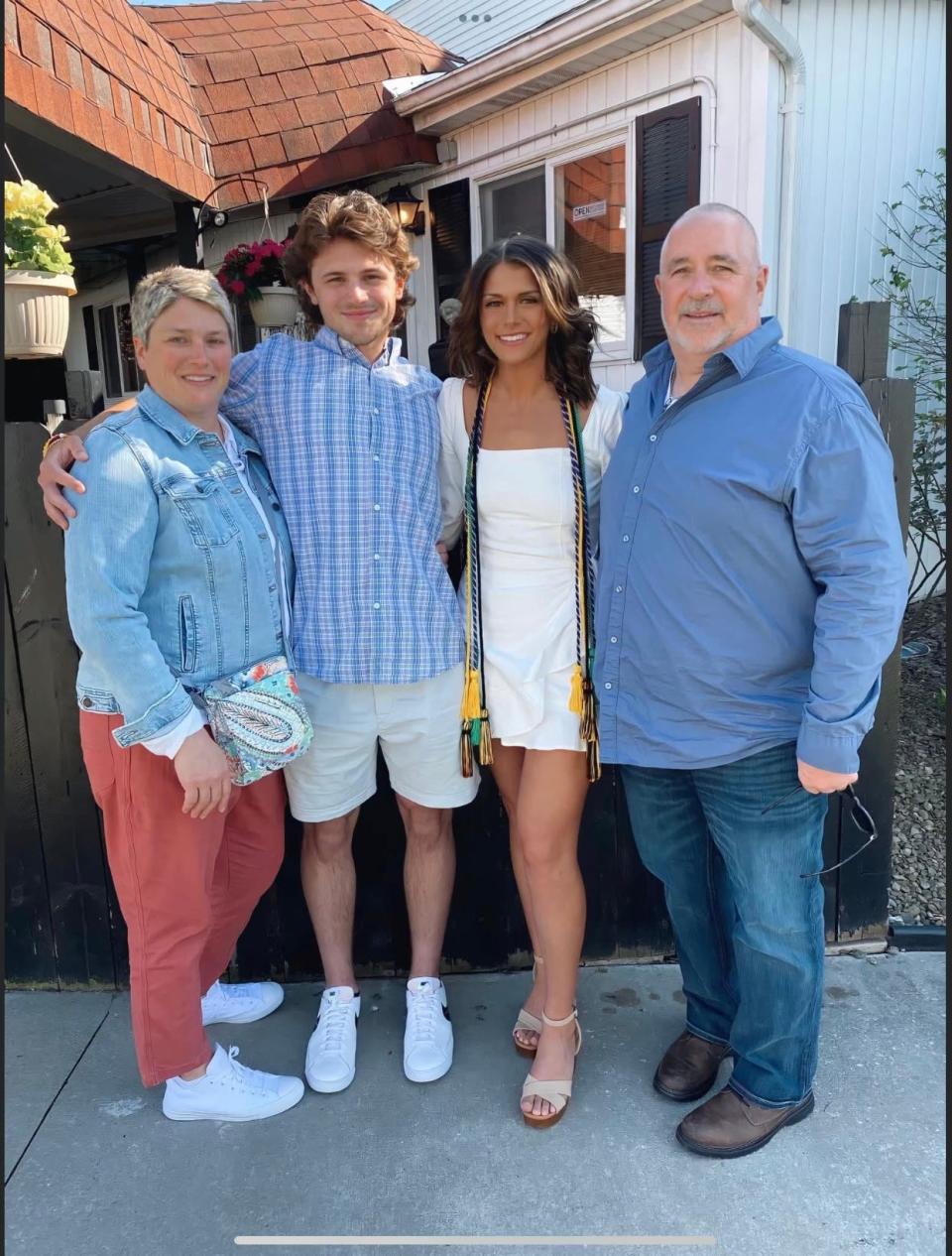 (From left to right) Heather, Cole, Taylor and Paul Oravitz. Paul and Heather were killed in an explosion at their suburban Pittsburgh home, leaving their two children behind.
(Credit: Courtesy of Melissa Campbell)