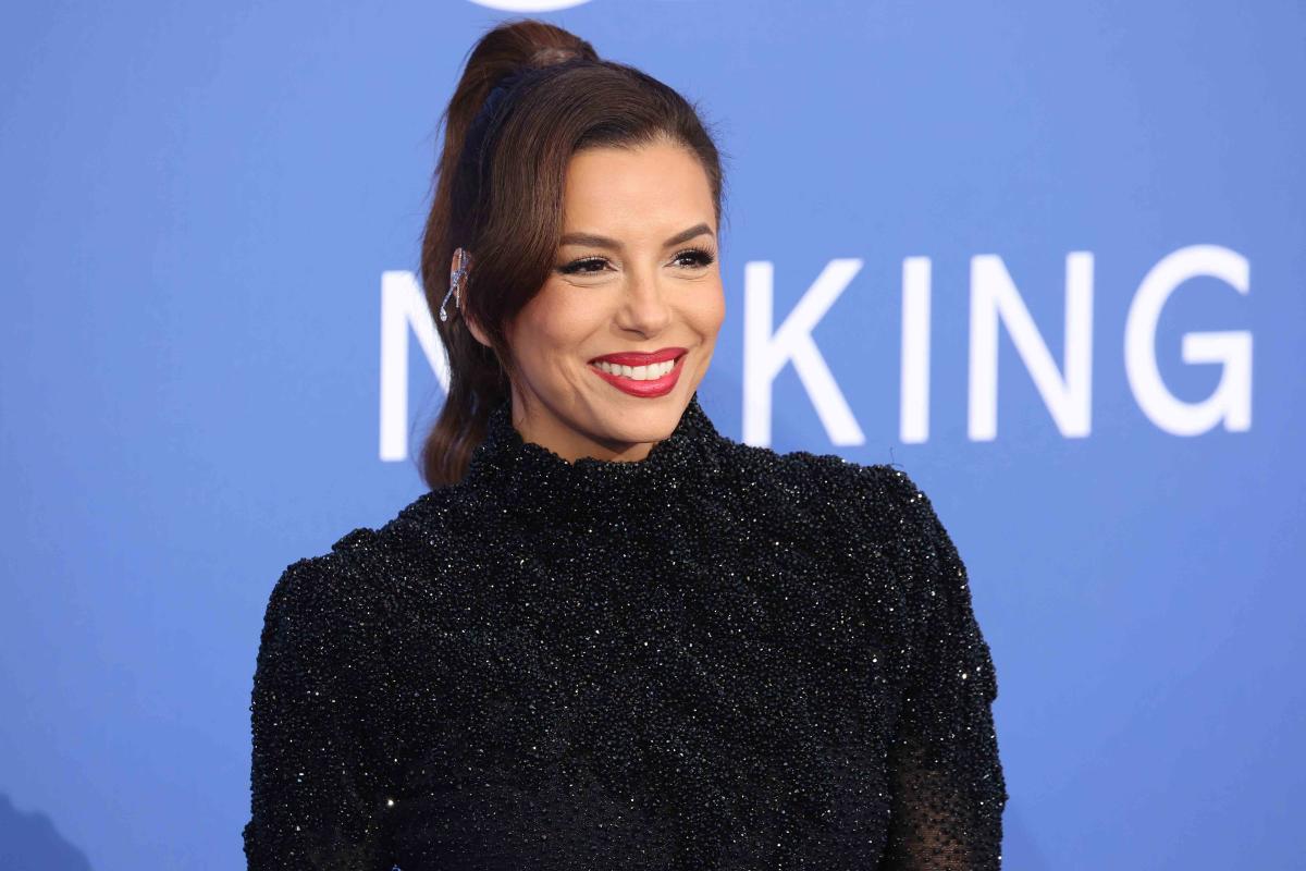 Eva Longoria Wore Nothing But a High-Cut Bodysuit Underneath Her