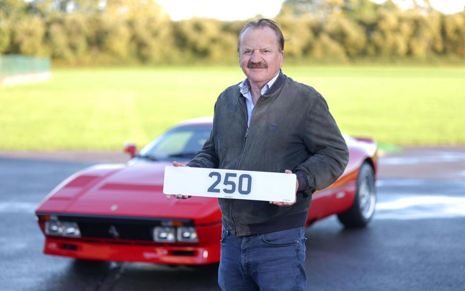 John Collins Ferrari number plate - John Lawrence for The Telegraph