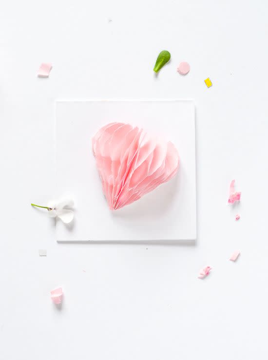 Heart Honeycomb Pop-Up Valentine